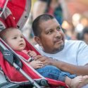 baby enjoying festival