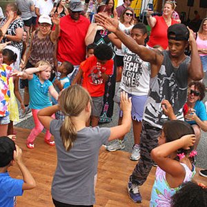 Dance crew at the folk festival