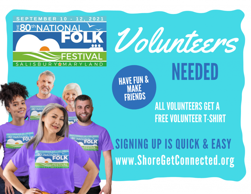 VolunteerNFF2021 Maryland Folk Festival Salisbury MD Music Festival